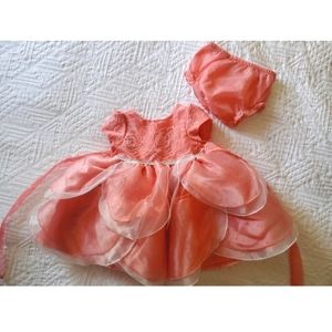 12 month Peach Pink Easter Dress